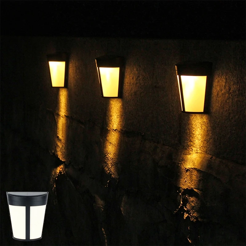 Solar Outdoor Wall Light LED Solar Wall Sconce Waterproof Solar Fence Light for Garden Patio Yard Porch Decor 1 Pack