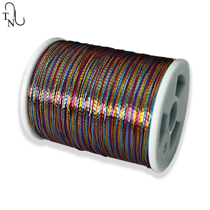 TN01 0.28mm 0.22mm100 Yards Fishing Rod Guide Wrapping Thread Repair Component  DIY  NCP metallic fluorecent Rod Building Thread