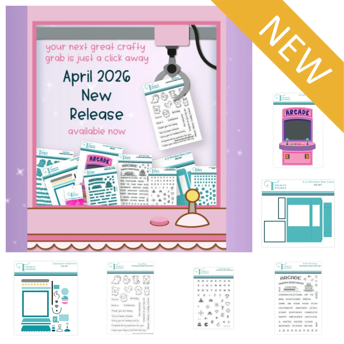 Window Box Card Arcade Machine Metal Cutting Dies Bit Birthday Clear Stamps for DIY Decorating Scrapbook Craft April 2026
