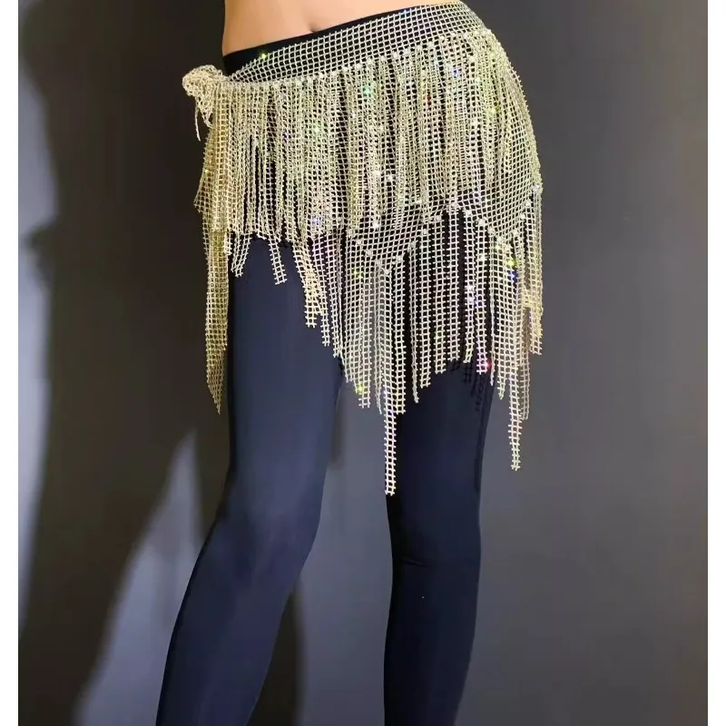 

Customized Sparkling Belly Dance Belt Waist Chain Mesh Diamond Hip Scarf Brilliant Boutique Series Belly Dance Skirt Accessories