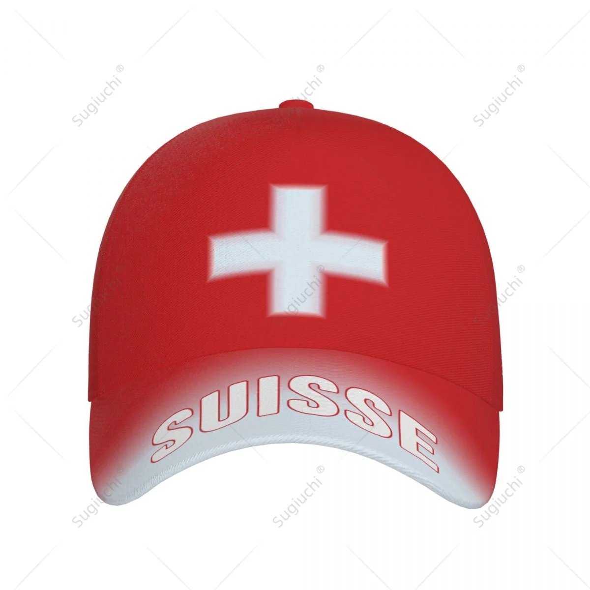 Unisex Baseball Cap Hat Switzerland Flag Gradient Color 3D Printing for Tennis Outdoor Bike Bicycle Golf Baseball Sports Fans