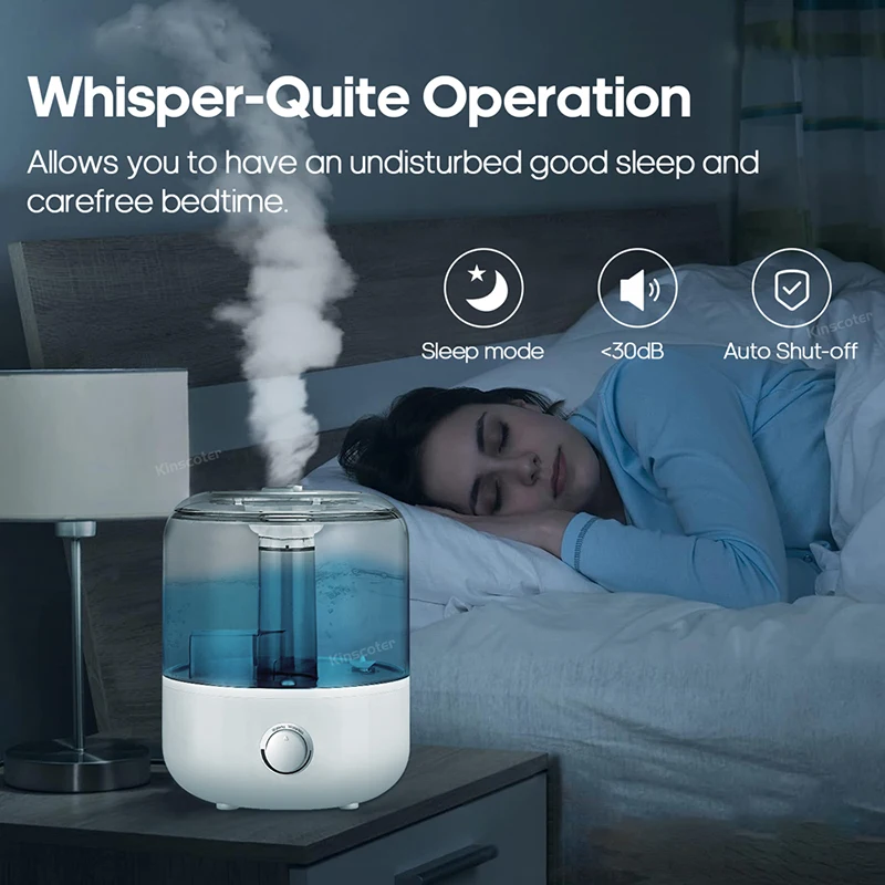 KINSCOTER 3L Luchtbevochtiger Professionele Grote Capaciteit Thuis Luchtbevochtiger Plant Mist Aroma Diffuser met Afstandsbediening Timer