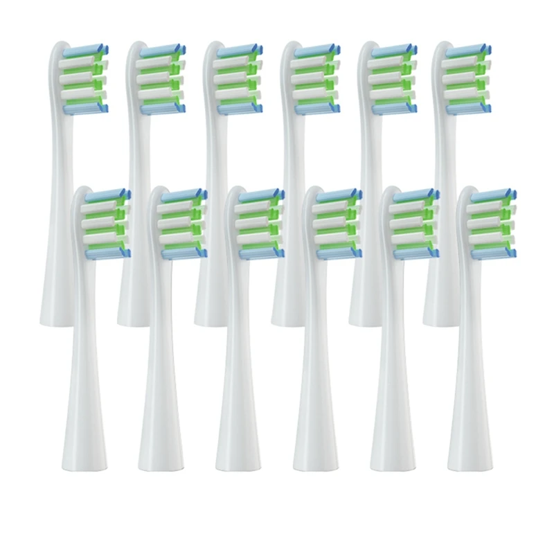 12PCS Replacement Brush Heads for Oclean X PRO/ Z1/ F1/ One/ Air 2 /SE Soft DuPont Deep Cleaning Nozzles, B