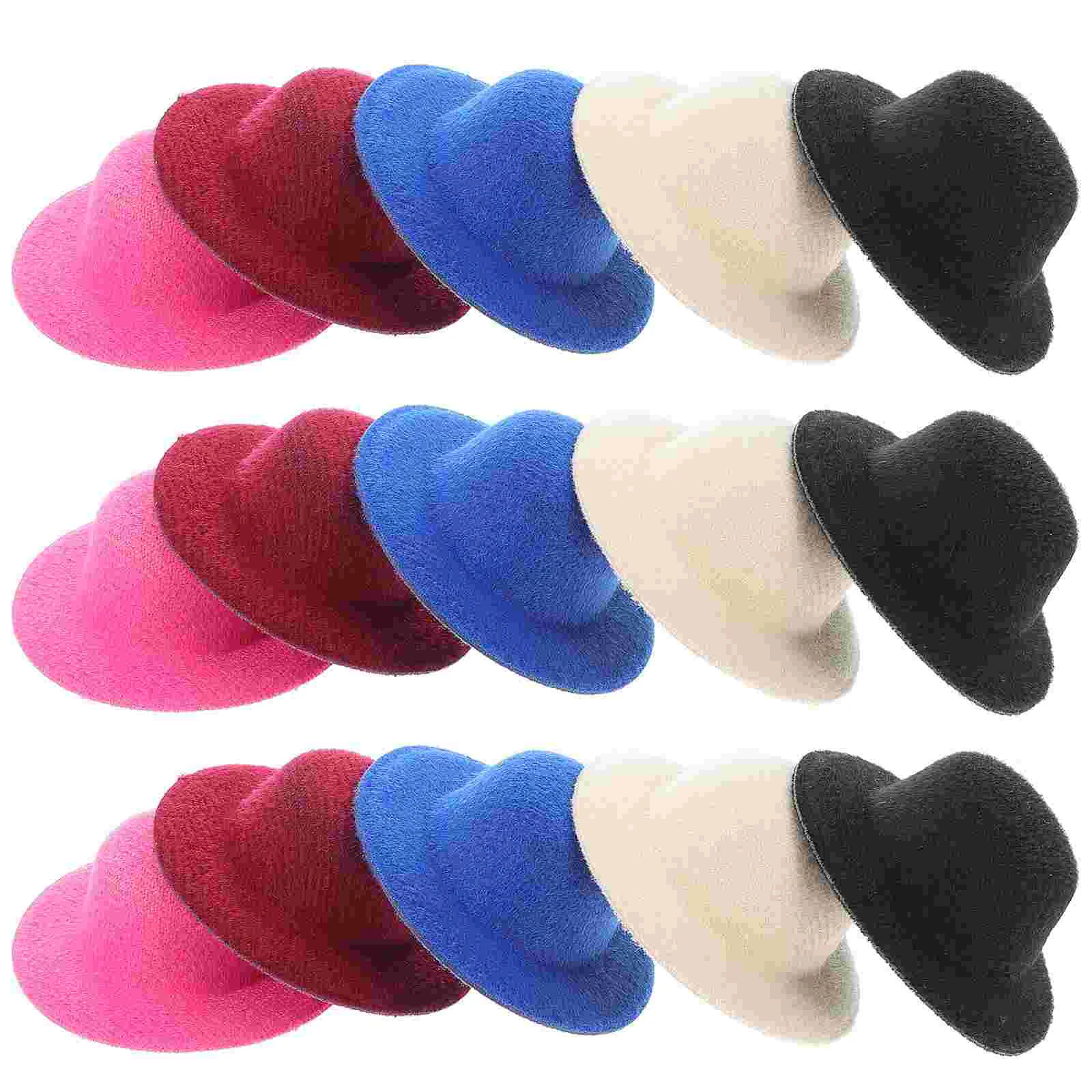 15 Pcs Mini Hats Cloth Material Craft Accessories Adorable Decor naments for Handmade Toys Home School Projects