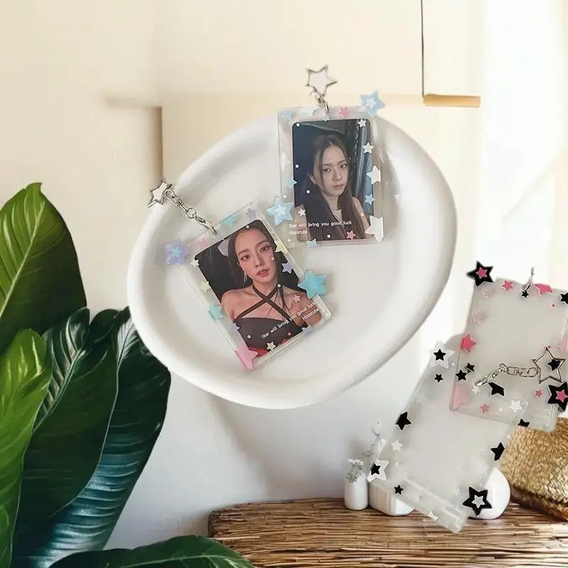 Cute Colorful Star Photocard Holder 3 Inch Card Holder Idol Photo Storage Card Display Protective Pendant Card Organizer Gifts image 6