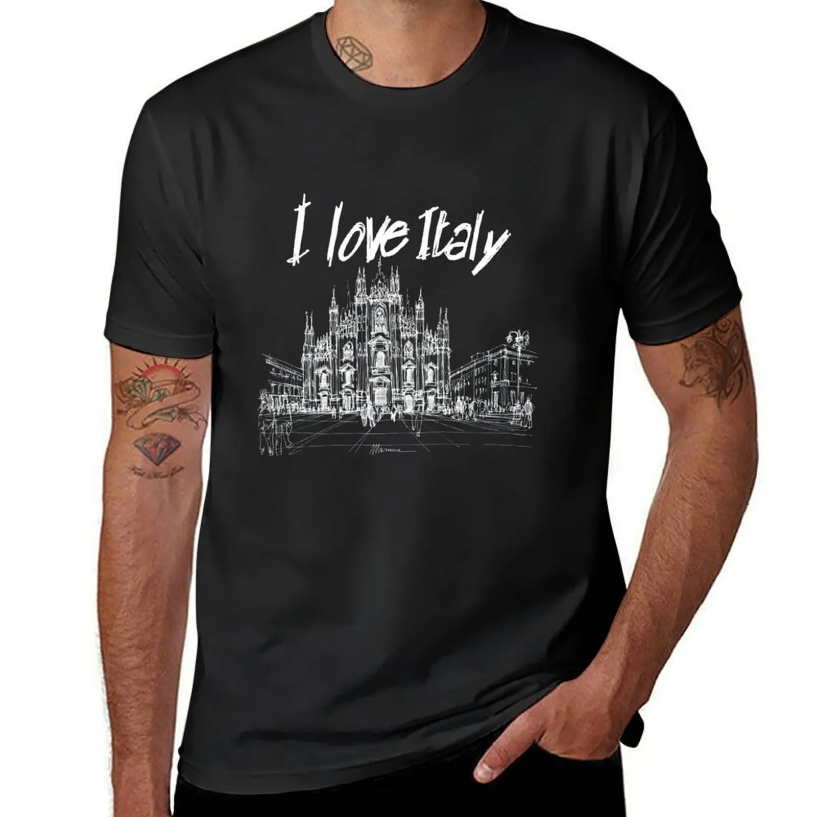 Duomo di Милано-ШИЗО футболка винтажная одежда Спортивные фанаты для мальчиков белые мужские футболки с принтом животных