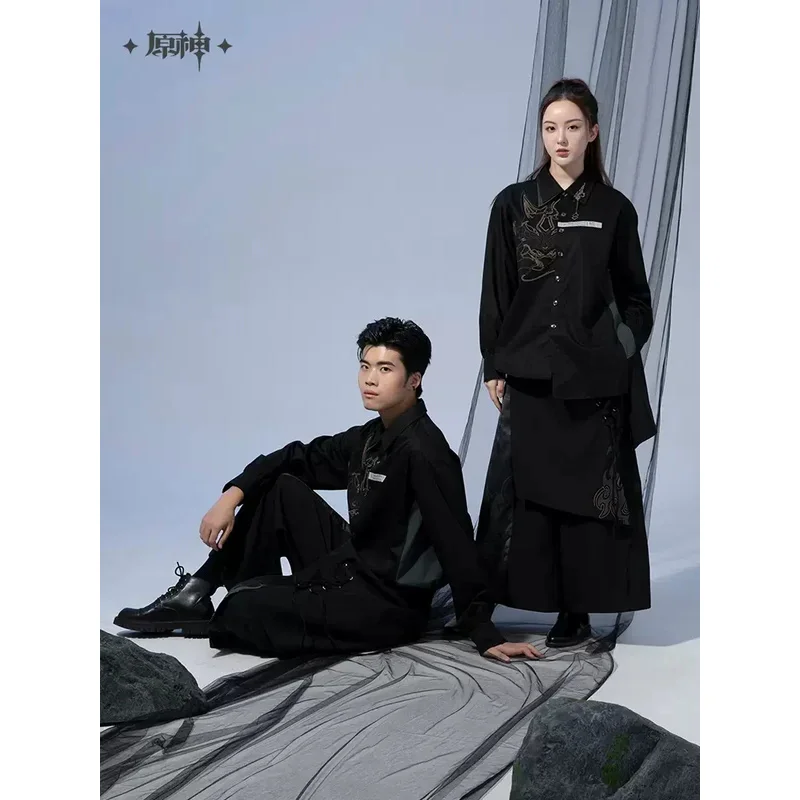 

Официальный товар Genshin Impact 2025 года miHoYo, оригинальная рубашка Xiao Theme Series ty'4