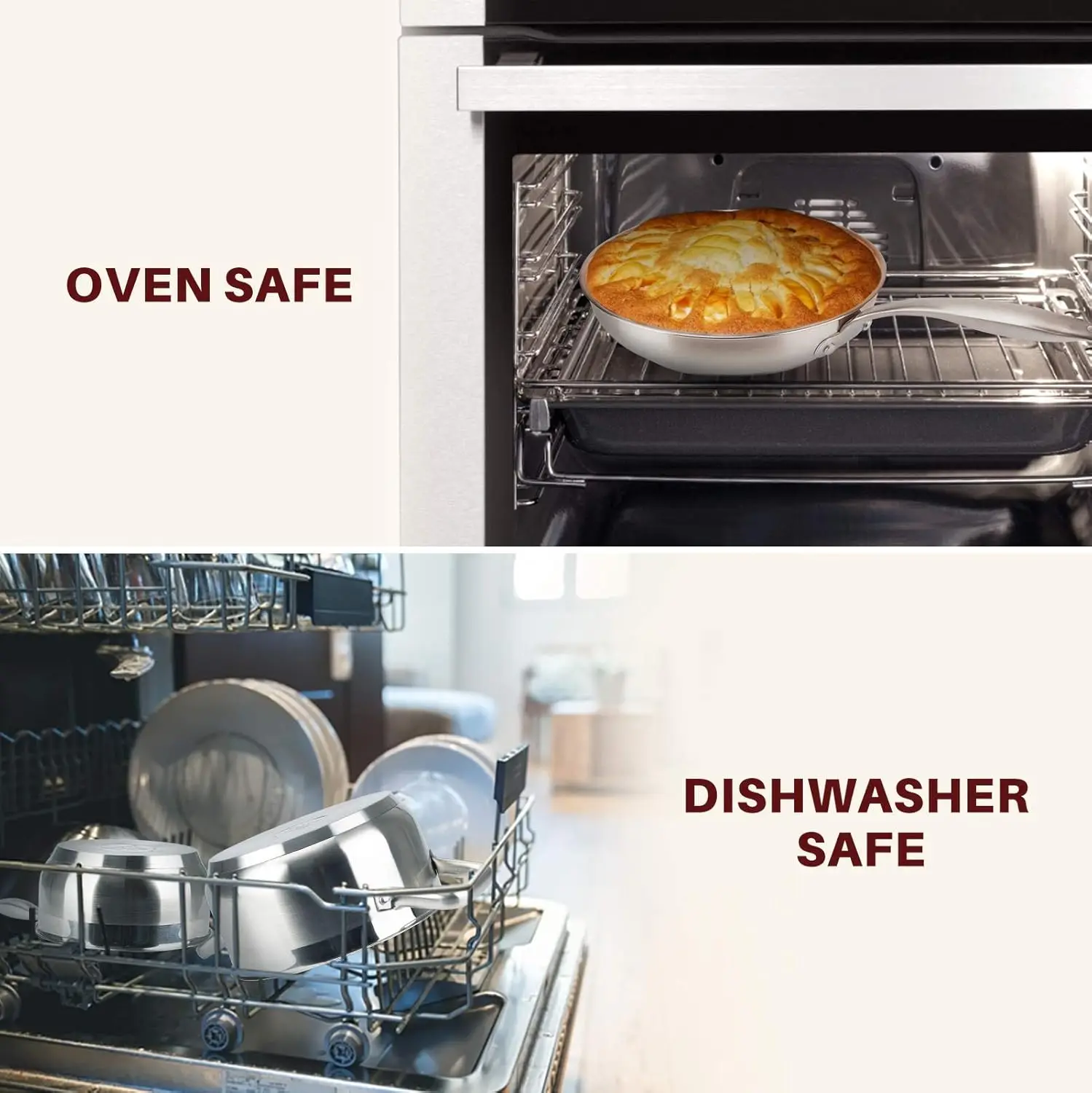 Professional Stainless Steel Induction Cookware Set, 19-Piece Kitchen Pots and Pans with Heavy Bottom for Even Heating