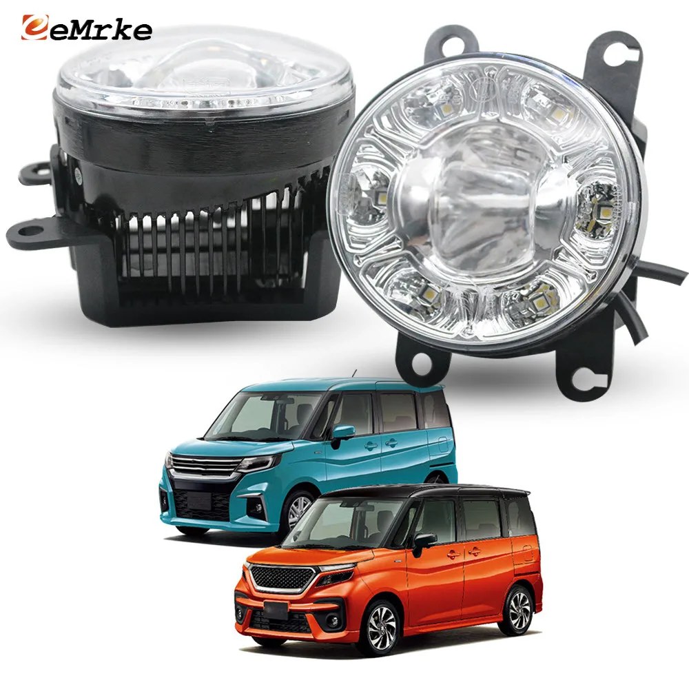 

E-mark E4 Led Fog Lights For Mitsubishi Delica D2 Solio 2021 2022 2023 DOT. ECE 18W Upgrade DRL Driving + Fog Lamp Daylight