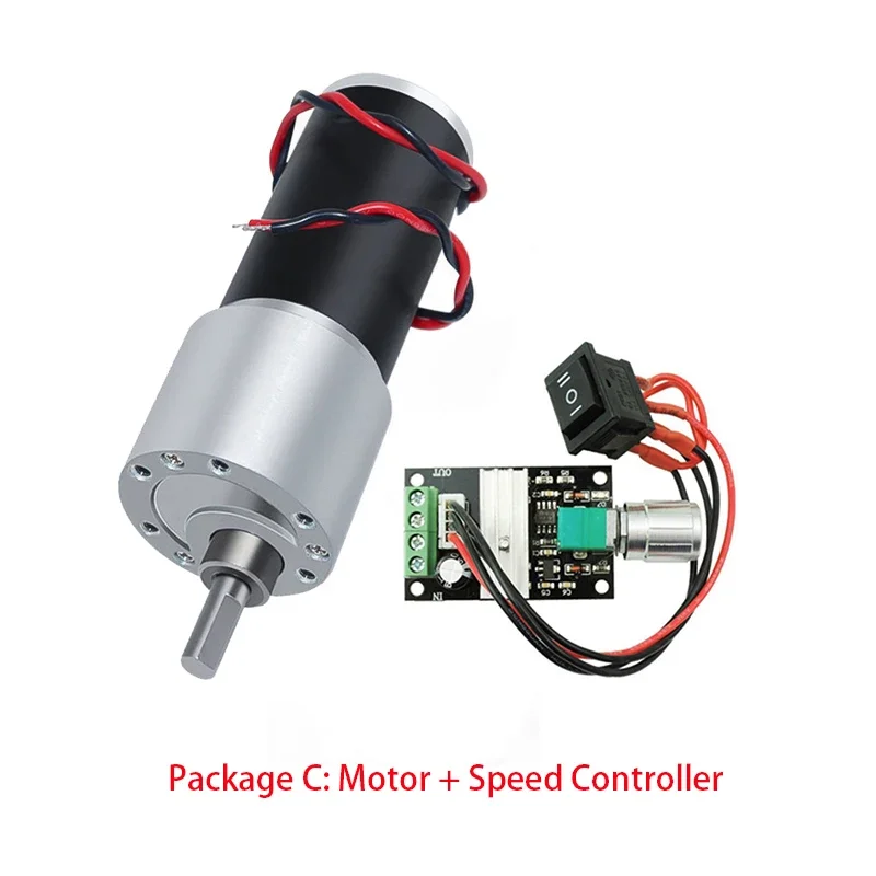 JGB37-31ZY DC 12V24V Geared Motor 10RPM-1270RPM  Large Torque High Power 3157 Reduction Brush  Reversed Motor