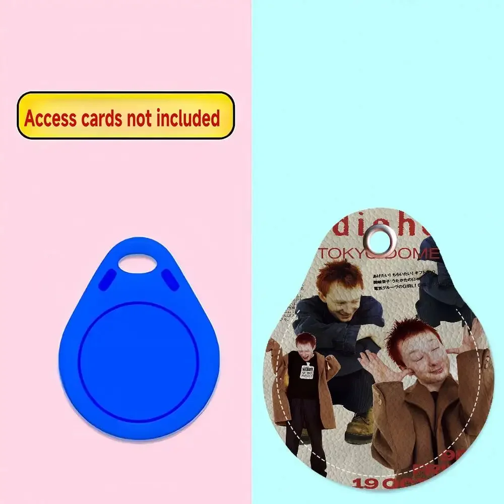 Band Characters R-Radiohead Water Drop Aped N Acc Control Card Holder For Vehicles Public Transport Keychain Protective Cover