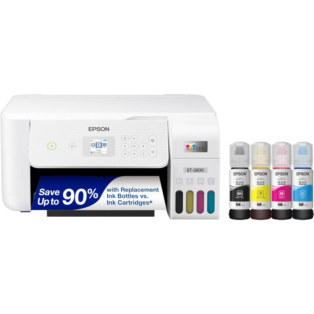 EcoTank ET-2800 Wireless Color All-in-One Cartridge-Free Supertank Printer with Scan