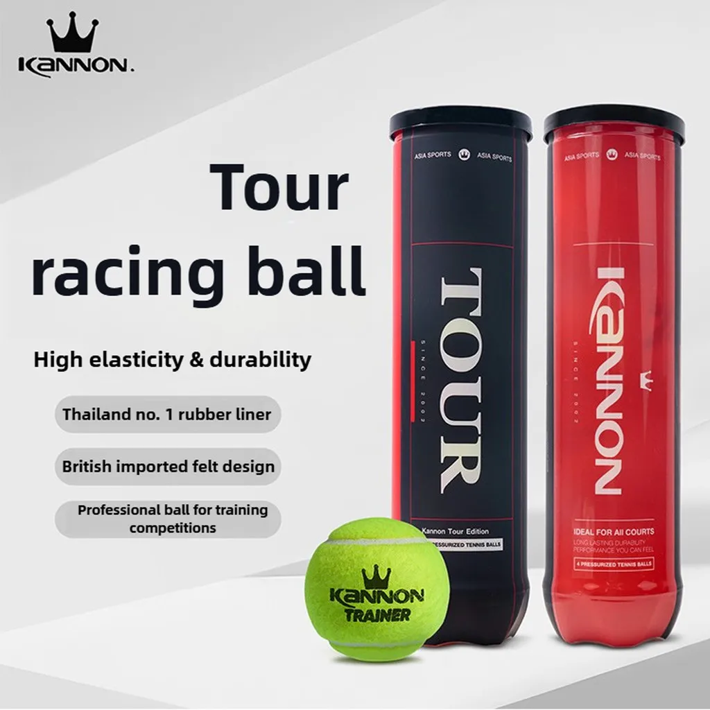 

Kannon Tour Tennis Balls,Black Can Vacuum Sealed Pressure Proof,High Bounce Durable Training Advanced Match Tennis Ball