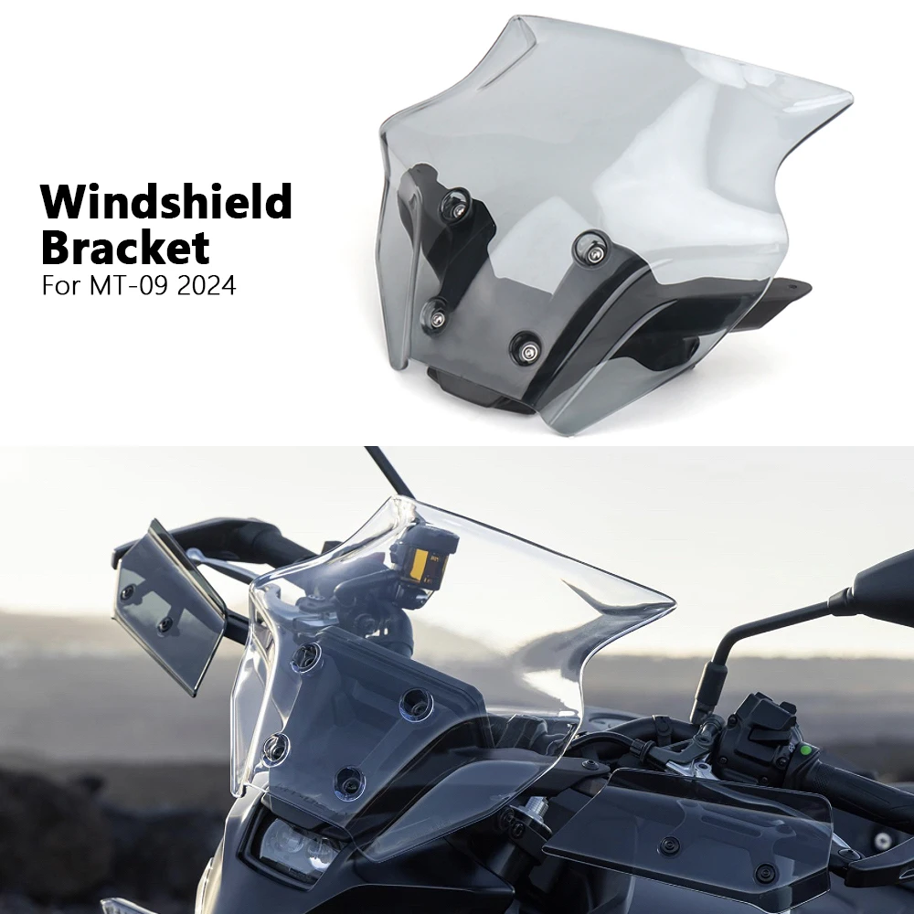 

New Windshield Bracket For Yamaha MT-09 MT 09 mt09 mt-09 MT09 SP 2024 Motorcycle Accessories Windscreens Wind Deflectors Kit