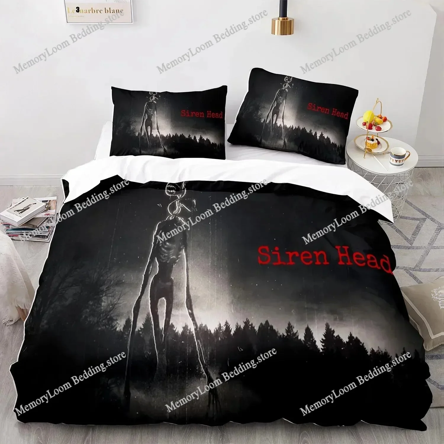 3D Print Siren Head Bedding Set Single Twin Full Queen King Size Bed Set Aldult Kid Bedroom Duvet Cover Sets