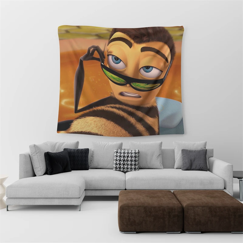 Gaslight Gatekeep Girlboss Barry Benson Bee Movie Meme Tapestry Wall Hanging Art for Bedroom Living Room Decor Home Decoration