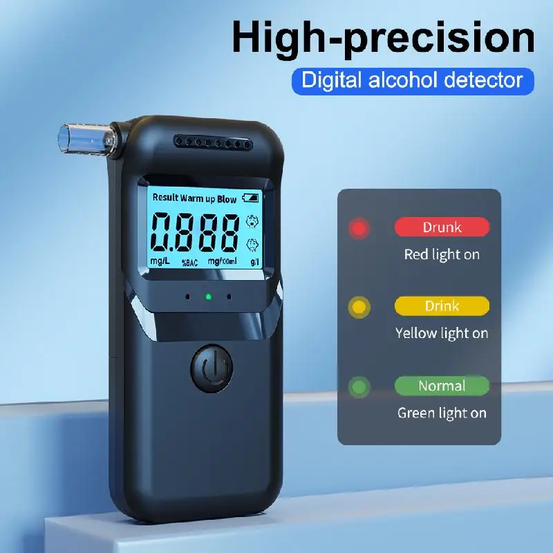 Portable Digital Alcohol Breath Tester High Accurate Breathalyzer With LCD Display Drunk Driving Analyzer Car Electronics