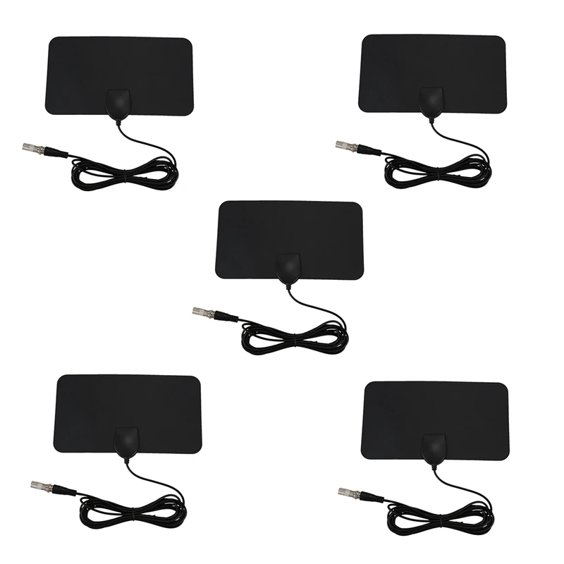 5X Flat HD Digital Indoor Zoom TV Antenna HDTV 50 Mile Range Tvfox VHF UHF DVB