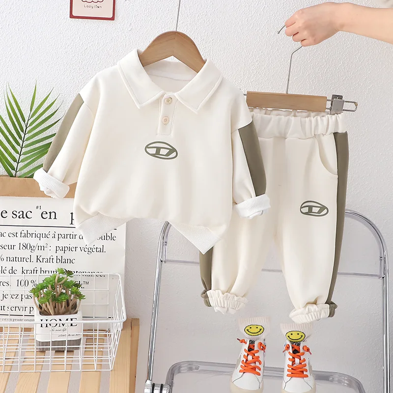 Autumn Baby Girl Boy Clothes Set Children Sports Sweatshirt Top and Pants Buttom Two Piece Suit Cotton Boys Tracksuit 80-120cm