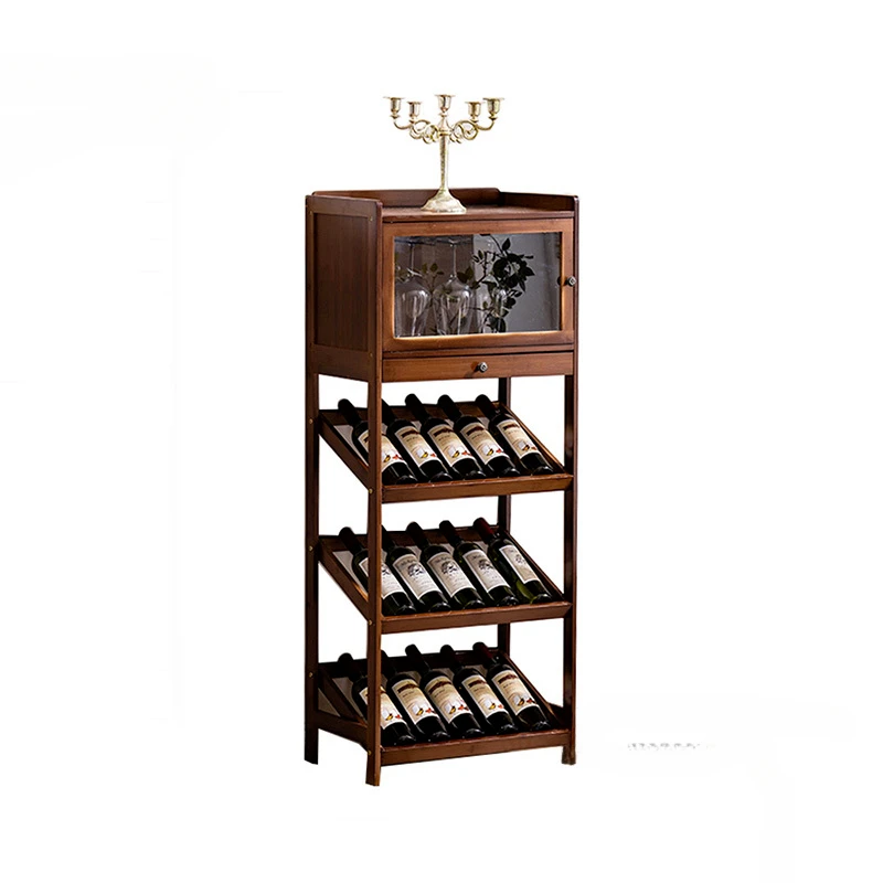 

European Floor Bar Cabinet Wine Rack Hotel Restaurant Storage Display Shelf Living Room Wine Bottle Holder Meuble Home Furniture