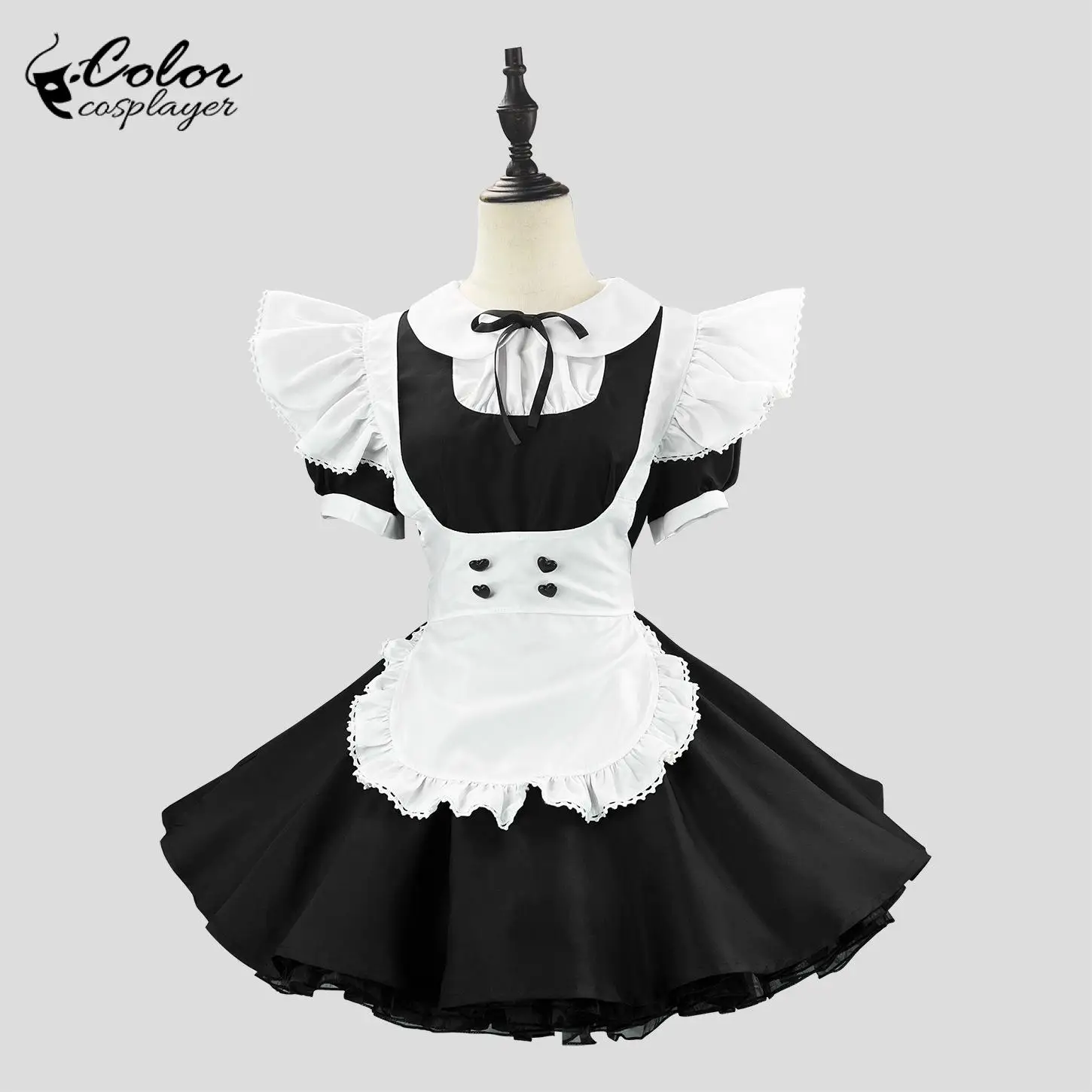

Color Cosplayer Y2K Lolita Halloween Maid Cosplay Costume Women Dress with Apron Comic Con Outfit Servant Uniform Party Wear