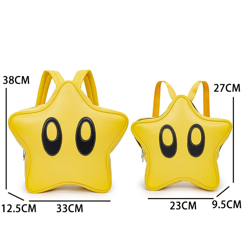 Super Marios Bros Lumalee PU Leather Kawaii Backpacks Lucky Star Cosplay Mini Backpacks Student Schoolbag Women\'s Travel Bags