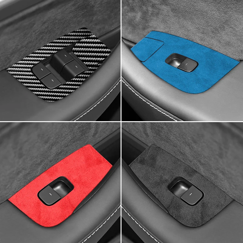 

Carbon Fiber For Tesla Model 3 (2019-2023) / Y (2019-) Car Windows Control Panel Trim Sticker Anti Scratch Interior Accessories