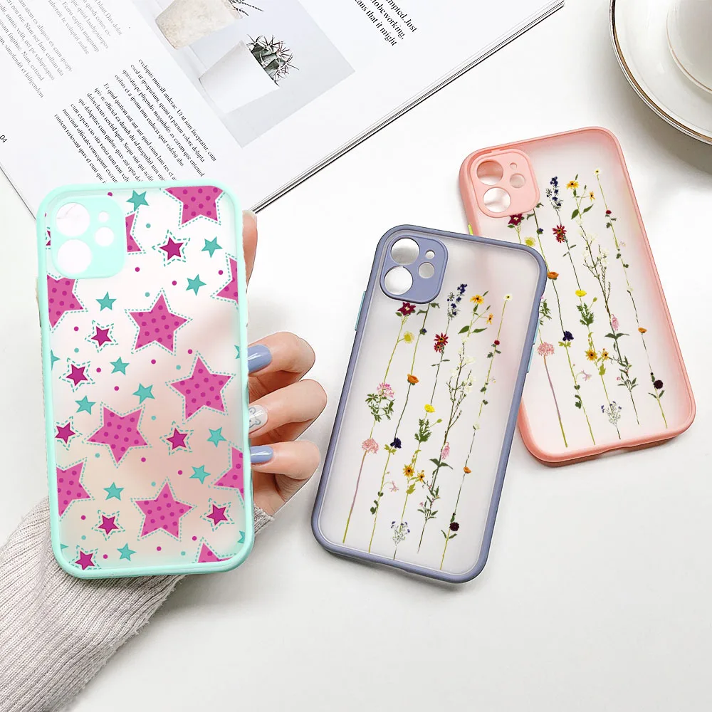 Hand Painted Case For iphone 11 12 13 Pro Max Cover iphone X XS Max XR 12 Mini 7 8 6 6S Plus SE 2020 2022 Back Hard Funda Shell