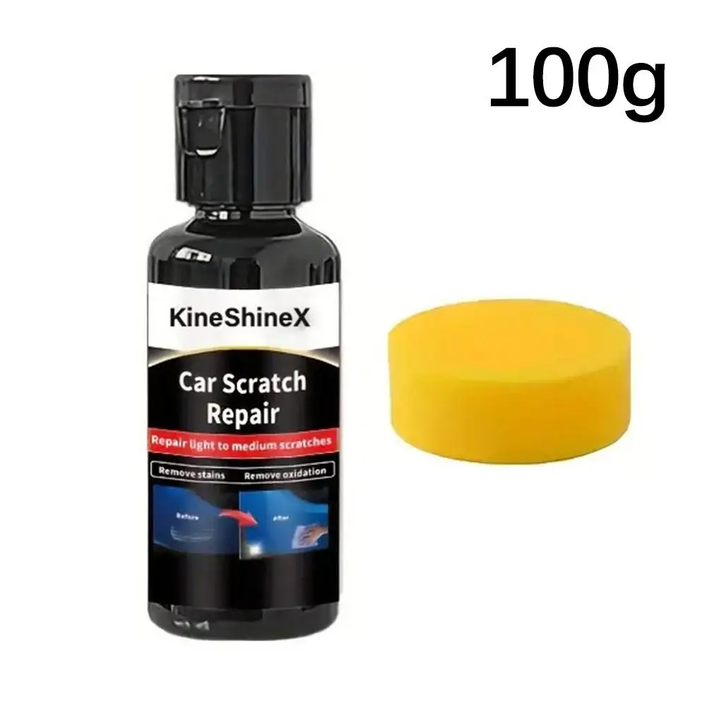 Car Scratch Remover Kit 9x3cm Auto Paint Scratch Repair Paste Compound Polish Paint Scuff and Swirl Remover with Sponge
