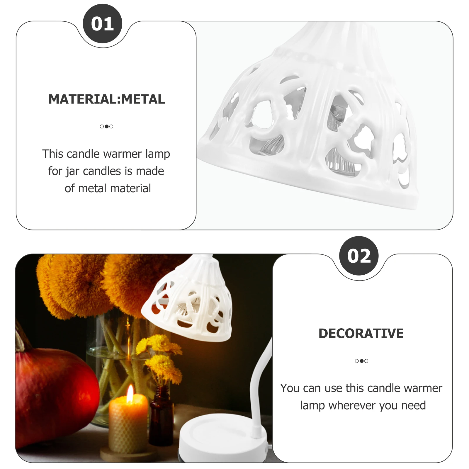 

Hollow Round Cup Black Heater C Wicks Wax Melt Warmer Scented Electric Burner Light Dimming LED Aromatherapy Lamp Night Light