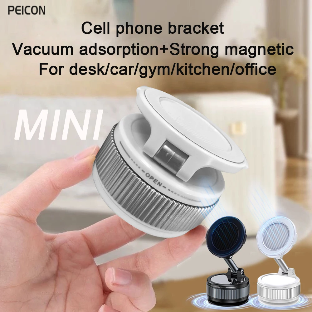 

Vacuum Magnetic Adsorption Phone Holder Car Suction Cup Stand for Cell Phone Portable Foldable Mini Universal Cellphone Bracket