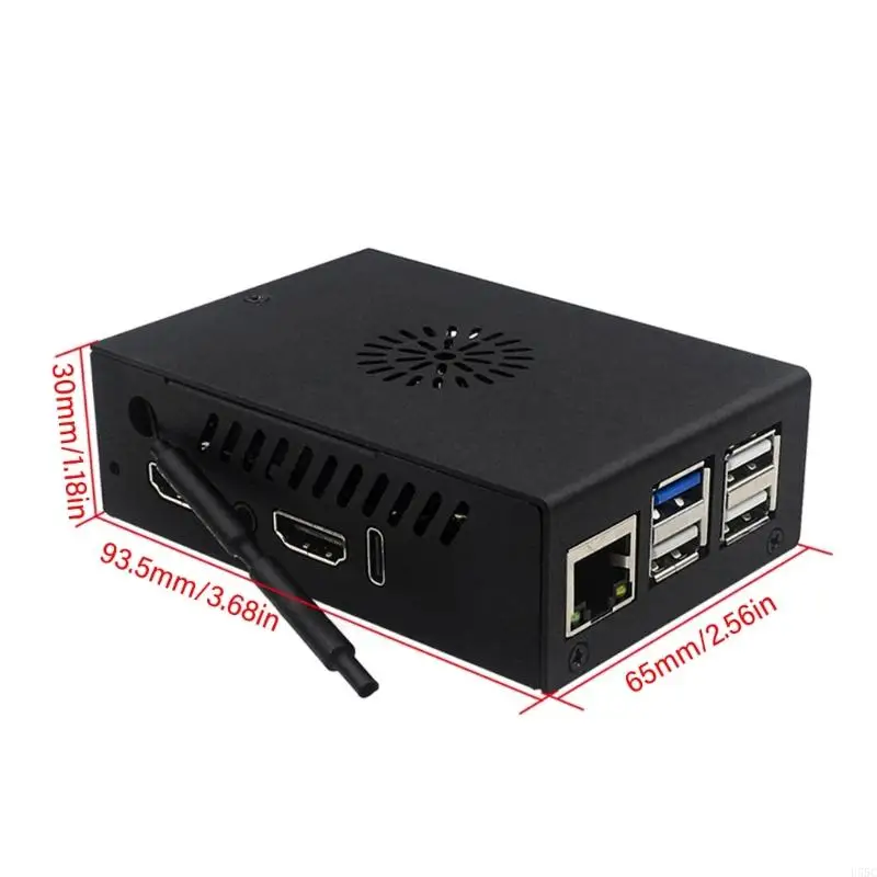 U55C Aluminum Enclosure Case With Cooling Fan Efficient Protective Box For Orange 5 Ensuring Device Safety Cooling