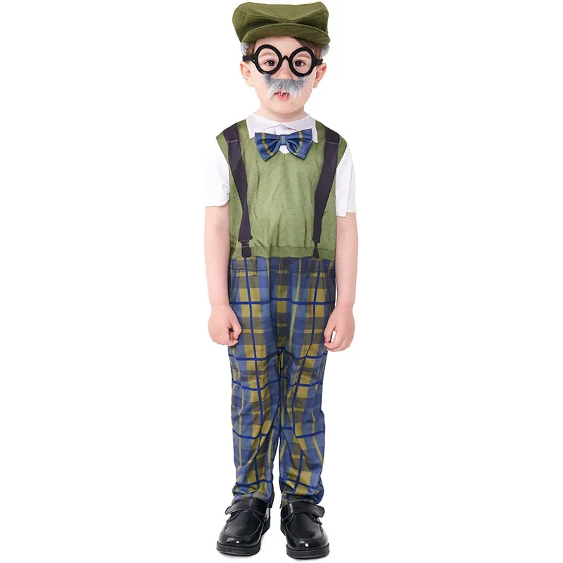 Halloween Children Cosplay Grandpa Stage Costume