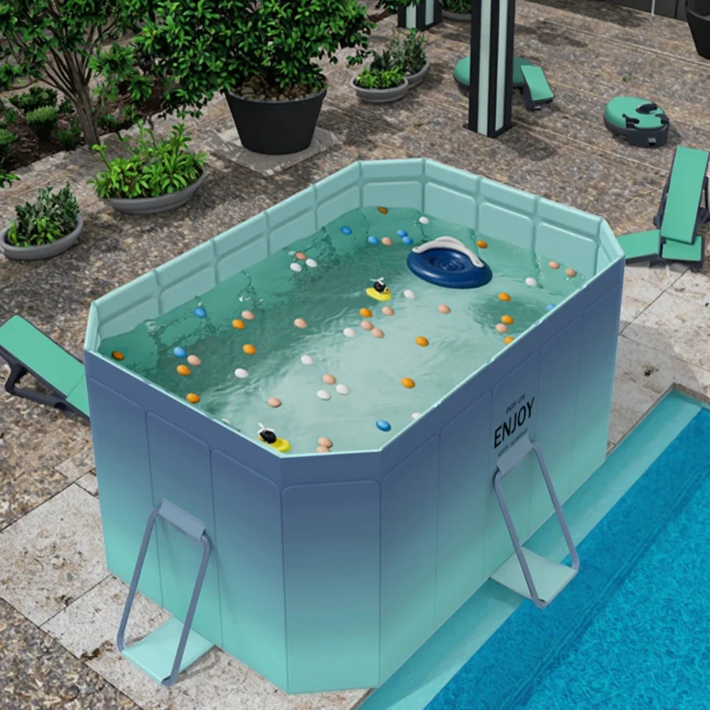 2026 Hot Selling Large Rectangular PVC Outdoor Swimming Pool Portable Design for Children