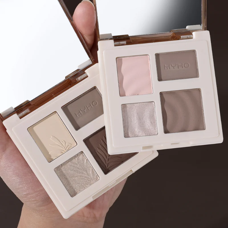 Matte Highlight Contour Palette 4 colori Bronzer Sweatproof Lasting Nose Shadow Blush Highgloss Eyeshadow Palette per il trucco del viso