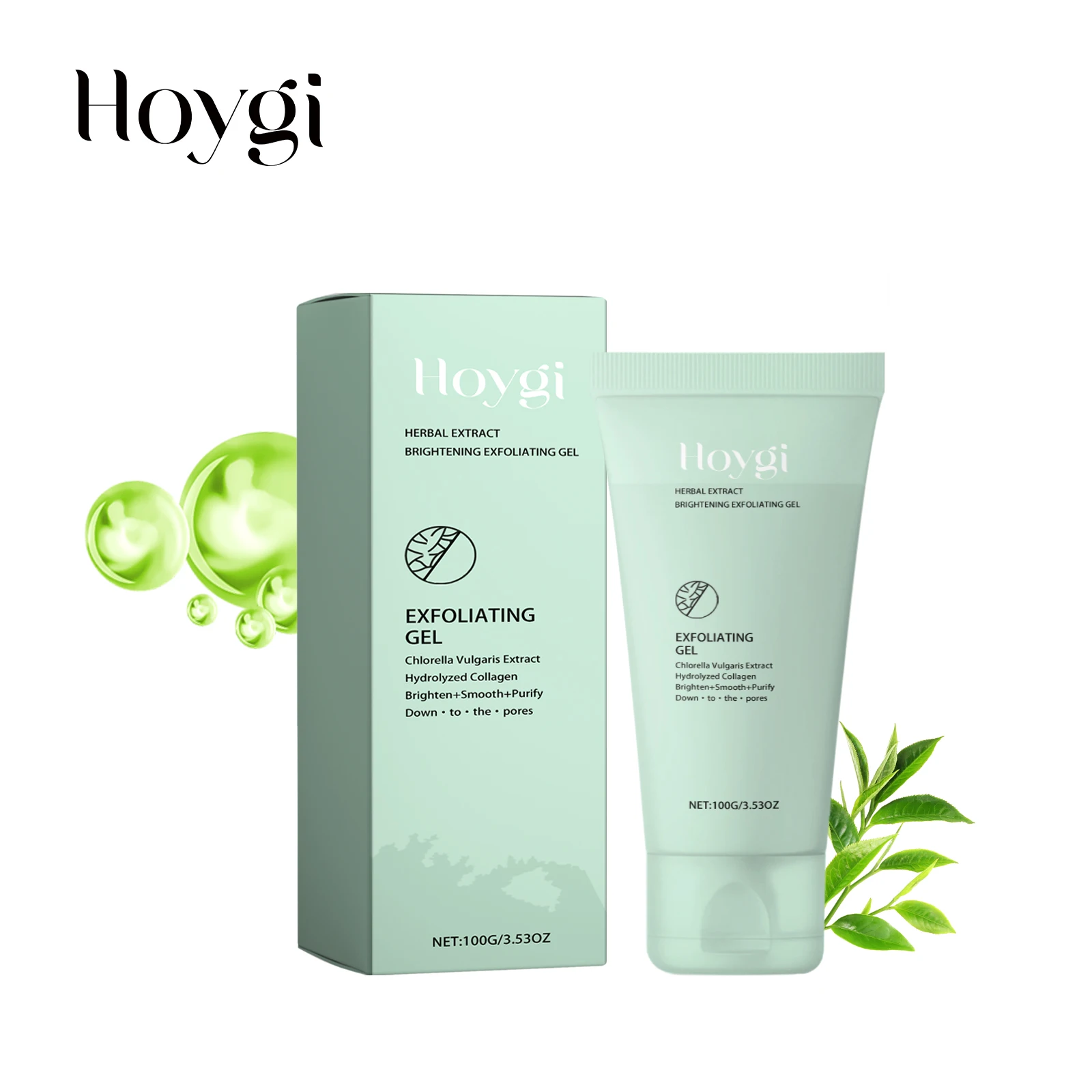 

4PCS Herbal Exfoliating Gel, Gentle Ingredients, Cleansing Cream, Pore-Minimizing, Exfoliating Brightening Gel