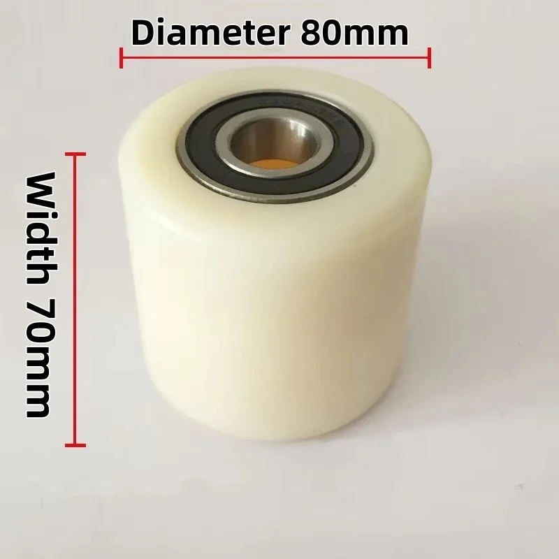Truck Lifting Assembly Bearing, Diameter 74mm/ 80mm / 100mm, Hole 20mm, Hard Wear-Resistant, Nylon Forklift Wheel Roller,