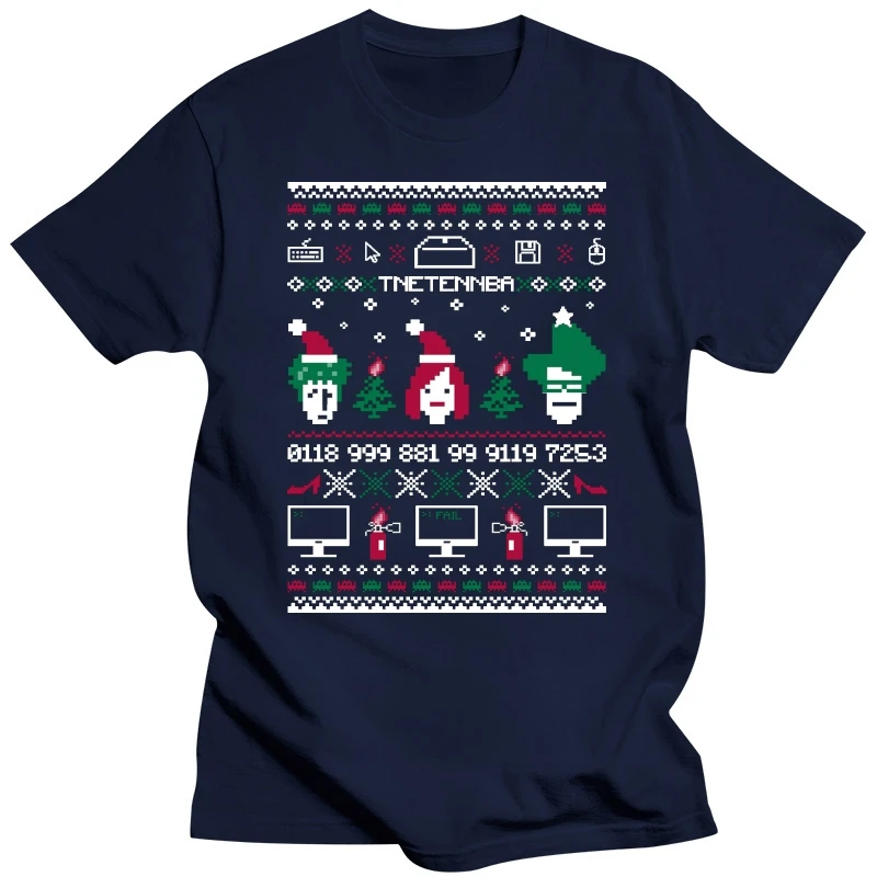 New Printed Funny  Men  The It Crowd Christmas Knit Pattern Men's T-Shirt  Women tshirt