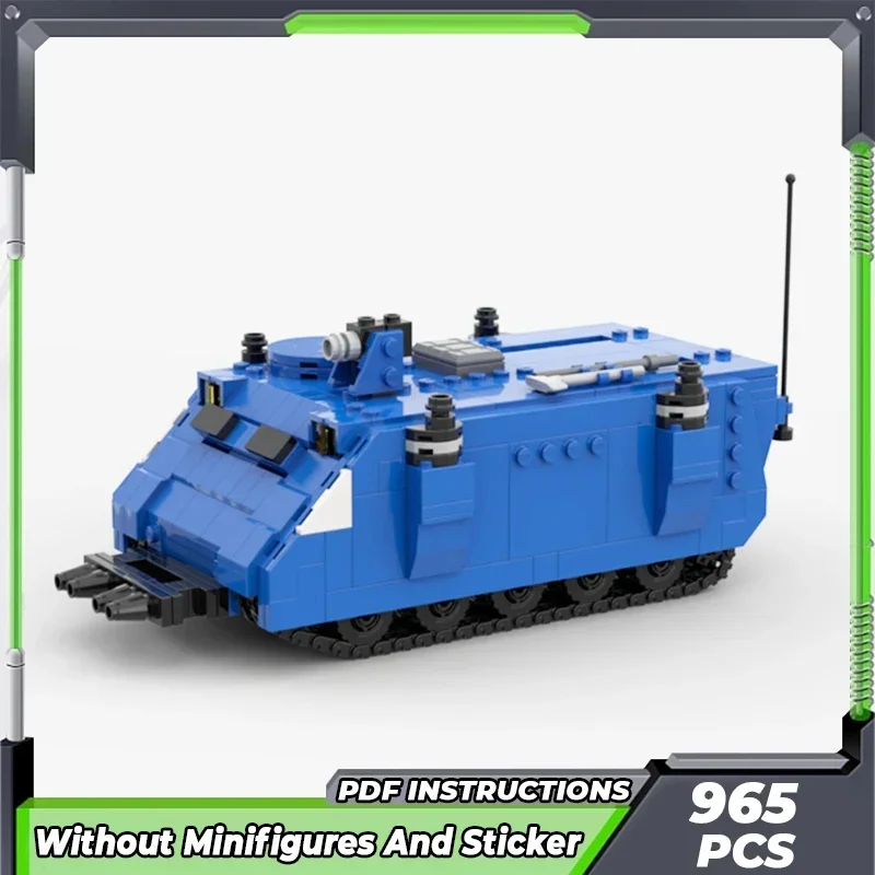 Moc Building Bricks Military Weapon Model Rhino Transport Car Technology Modular Block Gifts Toys For Children DIY Sets Assembly