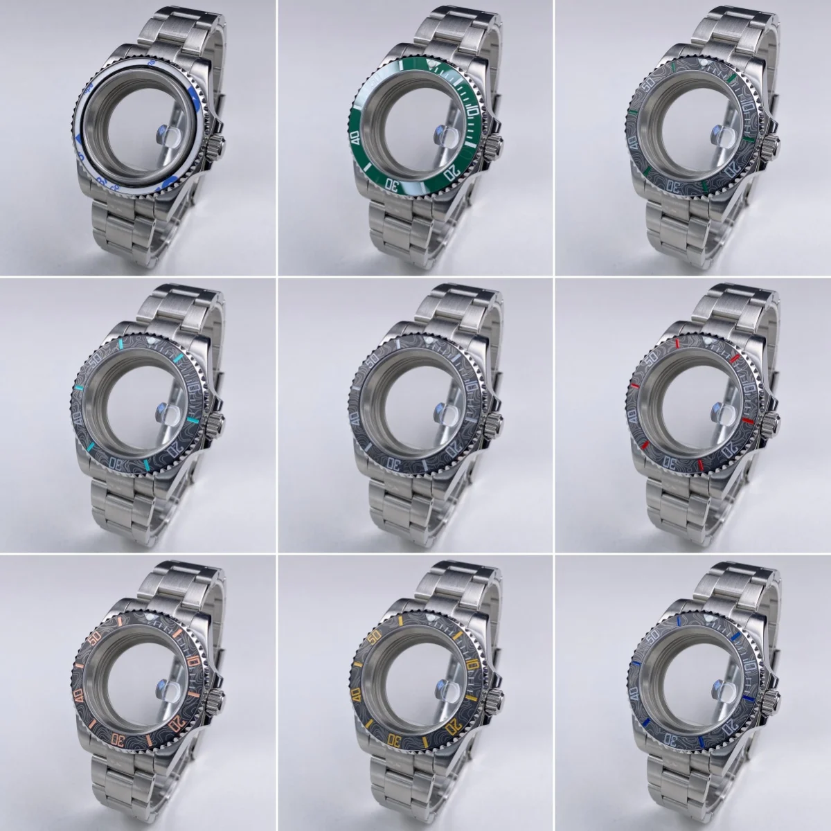 

40mm NH35 watch case SUB/GMT 120 clicks Sapphire Glass For Seiko mod Stainless Steel case Fit NH35 NH36 Movement 28.5mm Dial