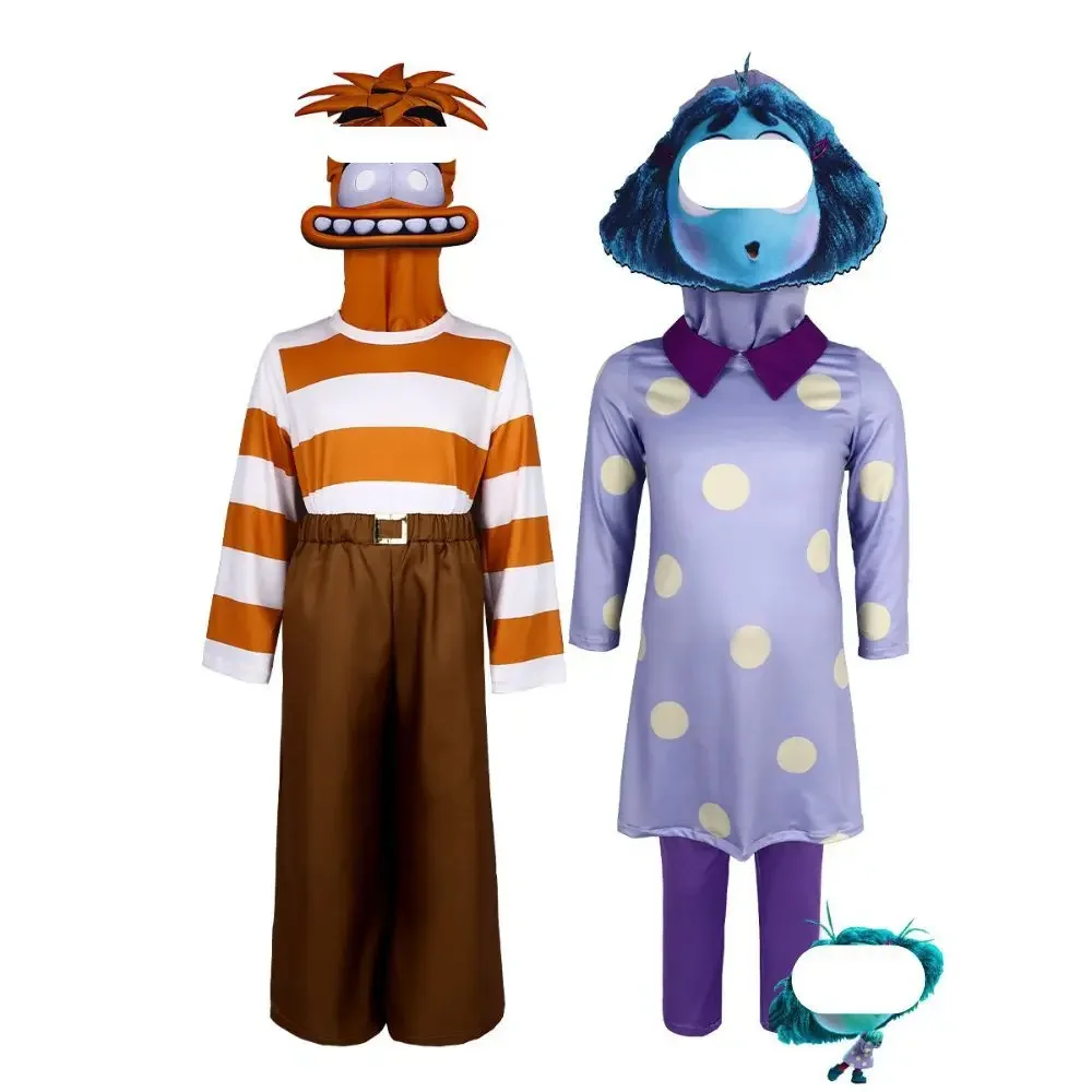 أزياء الهالوين العاطفة التأثيرية أزياء سعيدة وحزينة جنون للأطفال أزياء تنكرية للعاطفة