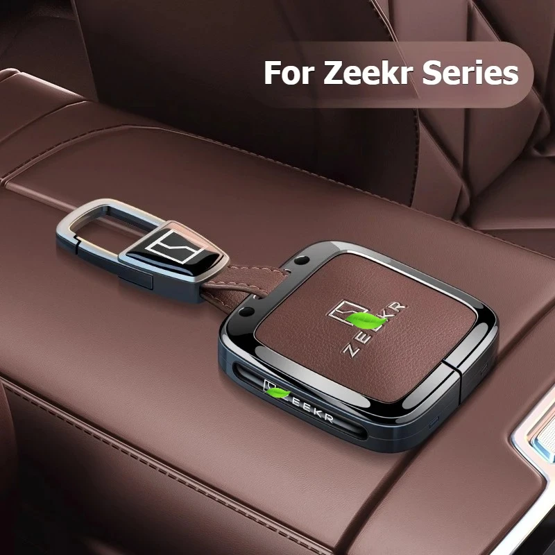 Car Key Case‌ for Zeekr 7X 001 007 009 X MIX Car Key Fob Cover Zinc Alloy Remote Shell Keychain Ring Holder Fob Car Accessories
