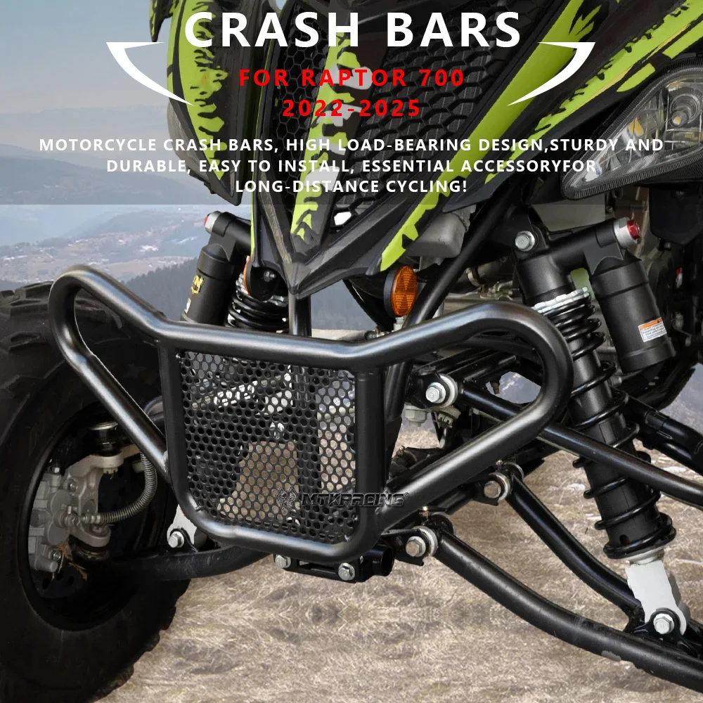 

MTKRACING Crash bars For YAMAHA Raptor 700 2022-2025 Front Bumper Grab Bar Raptor Frame Protector Accessories
