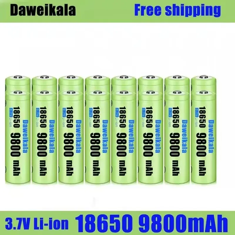 New 3.7V 18650 9800mAh Rechargeable Battery High Capacity Li-ion Rechargeable Battery For Flashlight Torch headlamp Battery