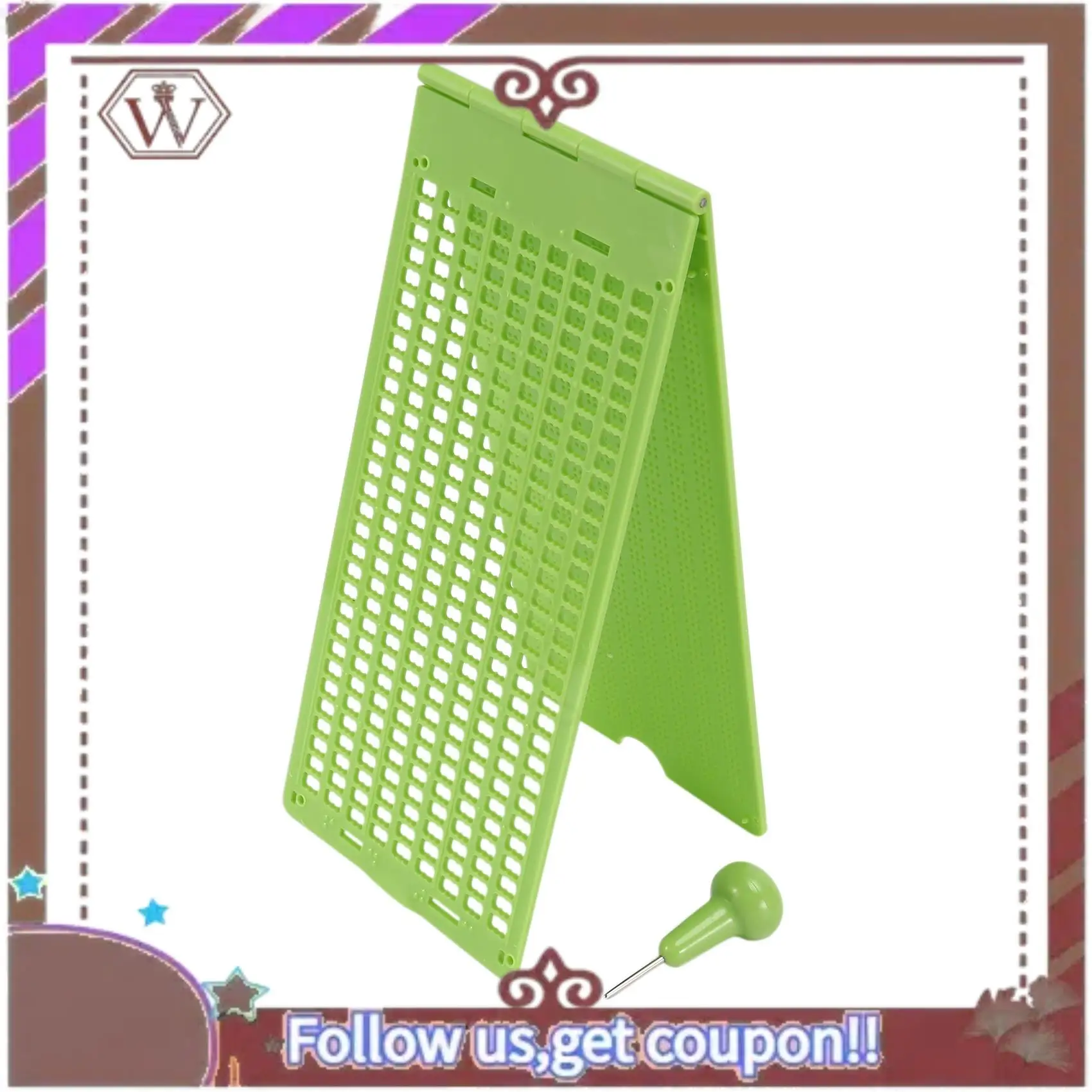 ABBG-9 Lines 30-ячеечная шифер для письма Брайля и стилус, пластиковый набор шифер Брайля для слепых