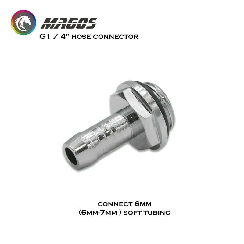 2 Pcs G1/4'' Flexible Hose Tubing Fitting,  Water Cooling Connector For ID 5-12mm Soft Water Pipe Fitting