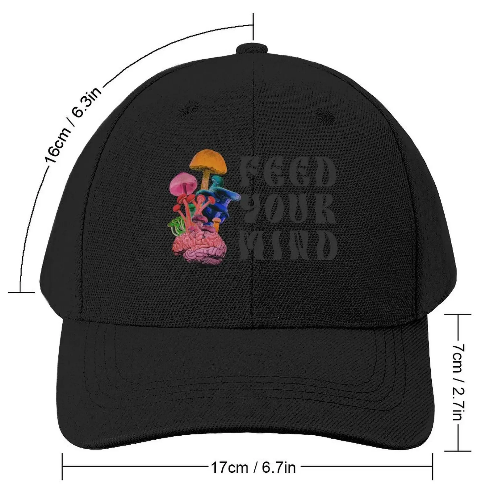 Feed Your Mind Mushrooms Baseball Cap Brand Man cap Beach New In Hat Ladies Men's