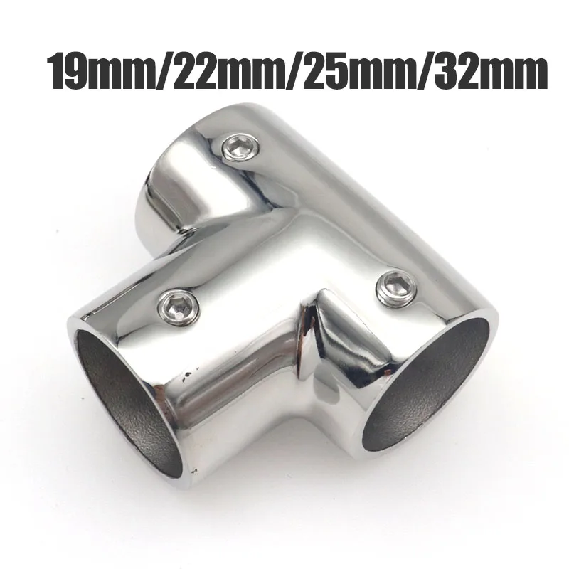19mm/22mm/25mm/32mm Marine Boat Yacht 316 Stainless Steel 3 Way Boat Deck Handrail Rail Tee Cross Fitting Joint Connector