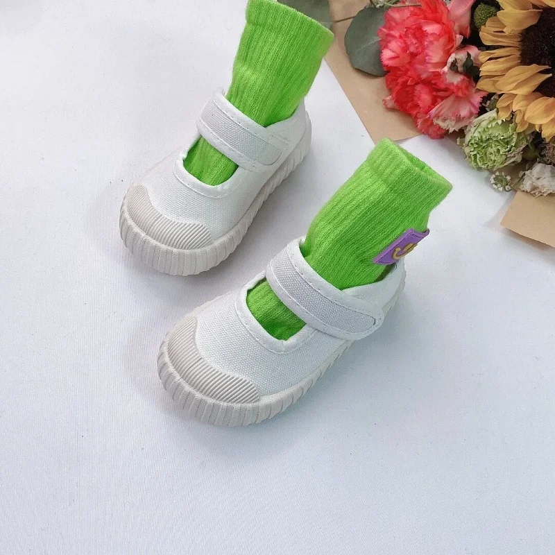 Girls\' Canvas Shoes 2024 Spring New Children\'s Board Shoes Single Shoe Girls\' Shoes Small and Medium Boys\' Casual Shoes кросовки