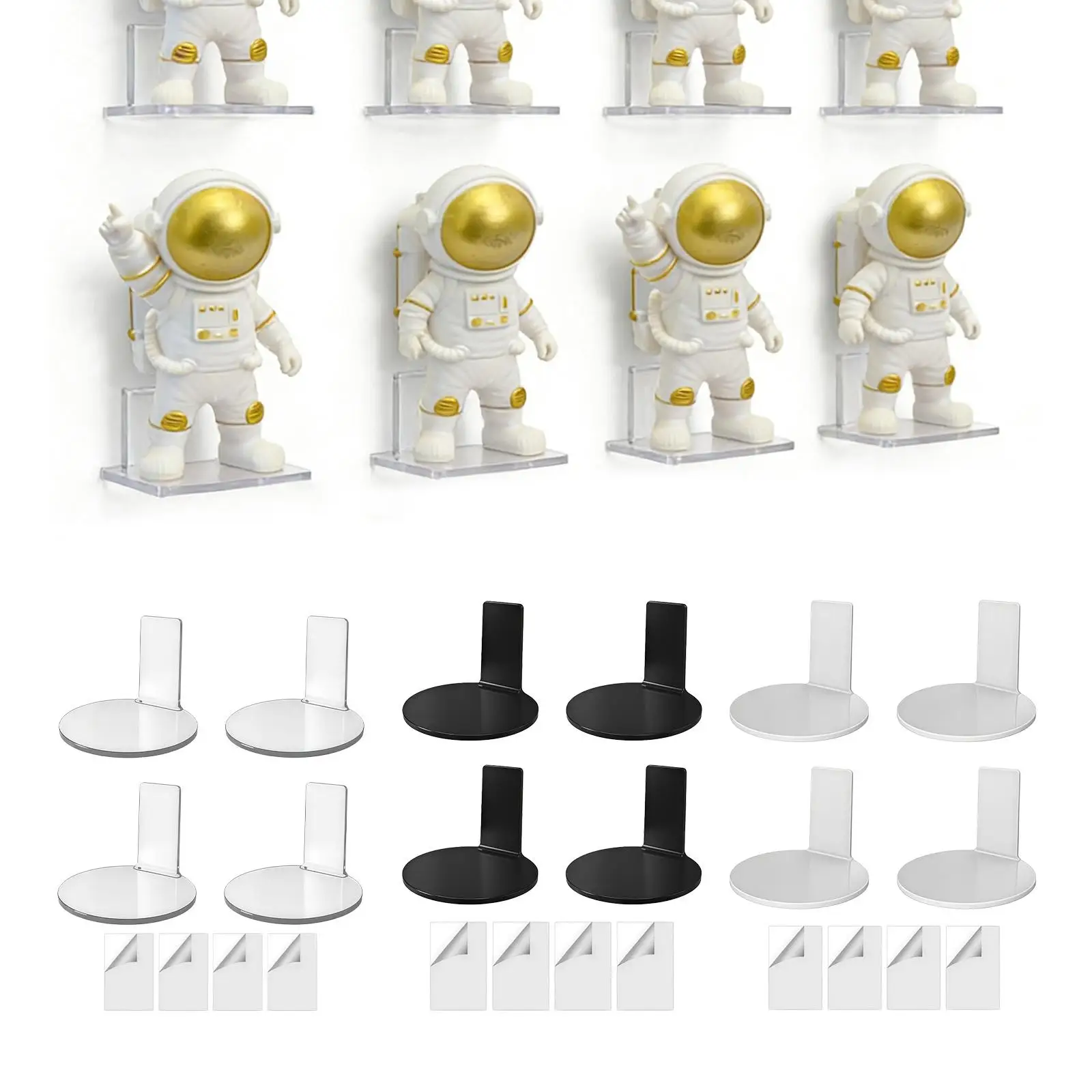 4x الاكريليك العائمة الشكل النشط رفوف الحائط عرض أصحاب ل كونترتوب لعبة غرفة المعيشة سيارات اللعب التماثيل الصغيرة